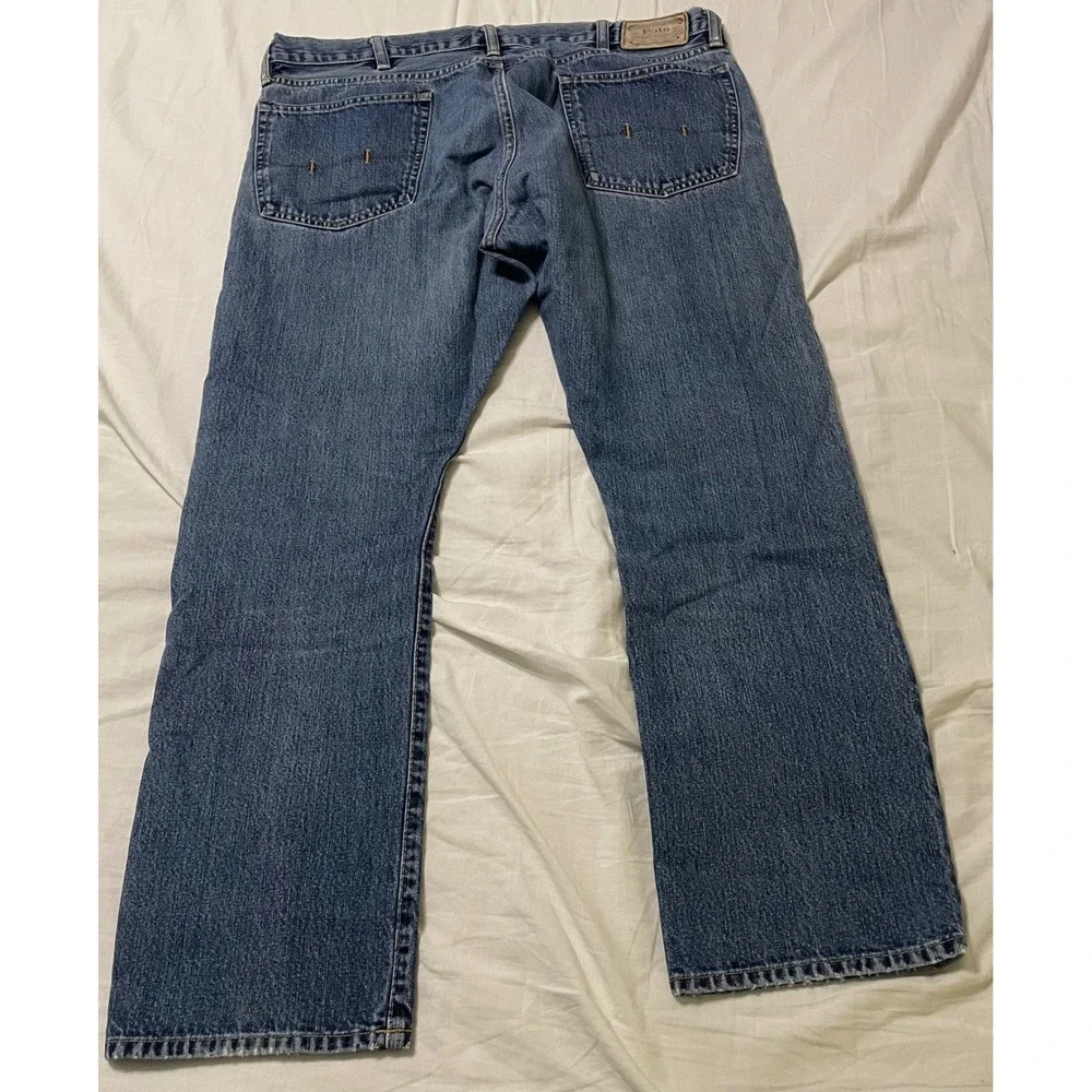 Polo Ralph Lauren Jeans Mens 38x30 Blue Authentic Dungarees Straight Leg Denim